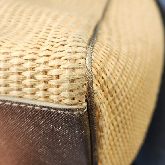 Tory Burch York Buckle Natural Straw Tote Shoulder Bag - Picture 13 of 13